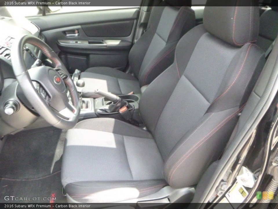 Carbon Black Interior Front Seat for the 2016 Subaru WRX Premium #120221022