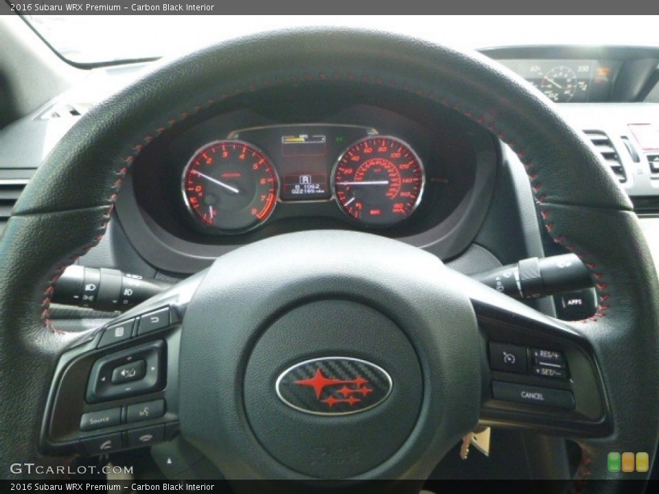 Carbon Black Interior Steering Wheel for the 2016 Subaru WRX Premium #120221202