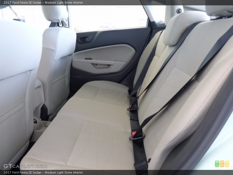 Medium Light Stone Interior Rear Seat for the 2017 Ford Fiesta SE Sedan #120224676