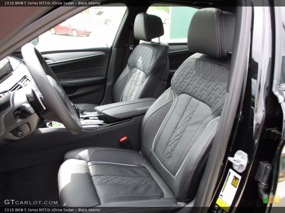 Black Interior Front Seat for the 2018 BMW 5 Series M550i xDrive Sedan #120242679
