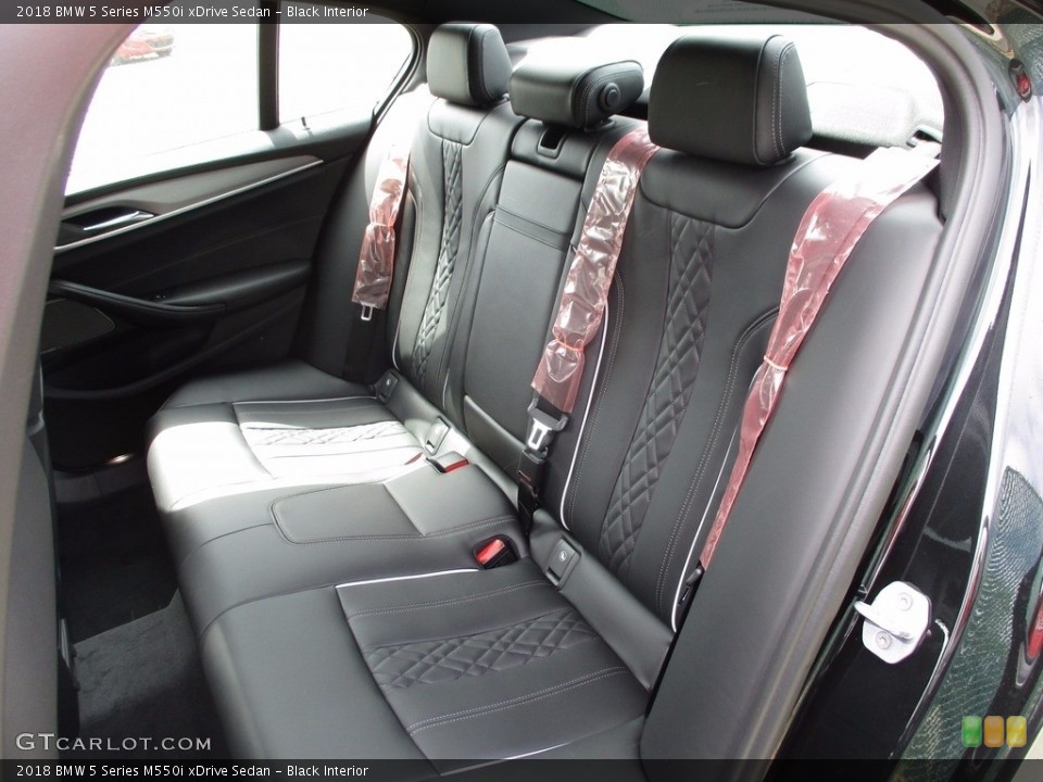 Black Interior Rear Seat for the 2018 BMW 5 Series M550i xDrive Sedan #120242709