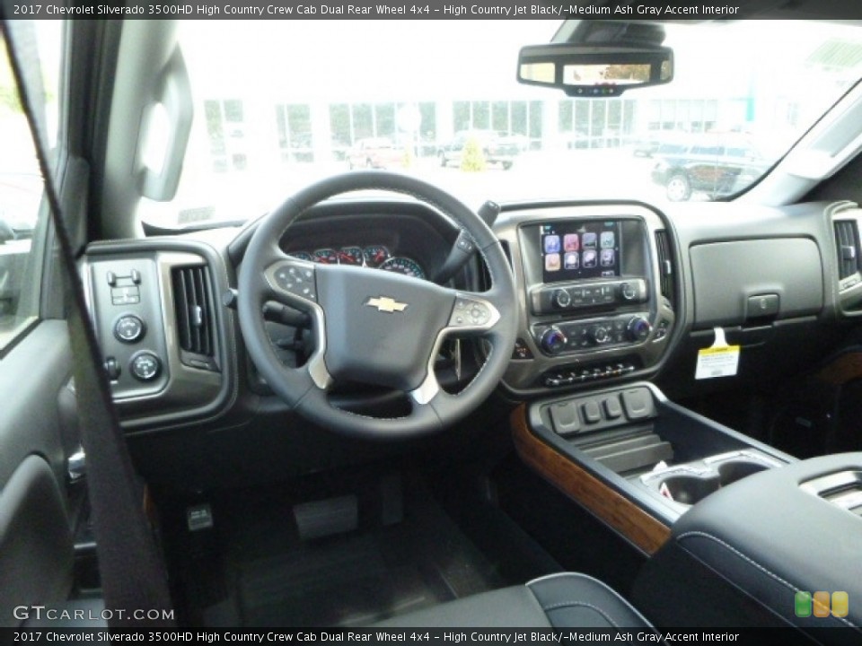 High Country Jet Black/­Medium Ash Gray Accent Interior Dashboard for the 2017 Chevrolet Silverado 3500HD High Country Crew Cab Dual Rear Wheel 4x4 #120251445