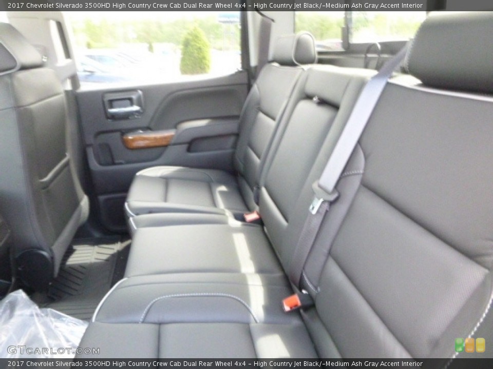 High Country Jet Black/­Medium Ash Gray Accent Interior Rear Seat for the 2017 Chevrolet Silverado 3500HD High Country Crew Cab Dual Rear Wheel 4x4 #120251469