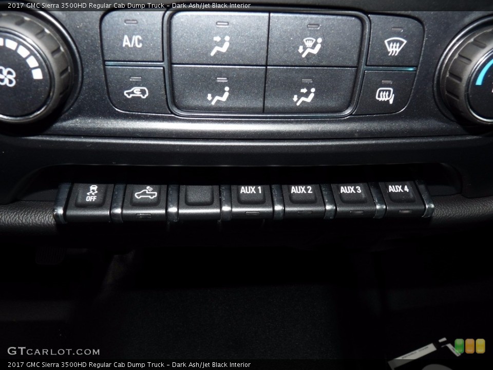 Dark Ash/Jet Black Interior Controls for the 2017 GMC Sierra 3500HD Regular Cab Dump Truck #120255519