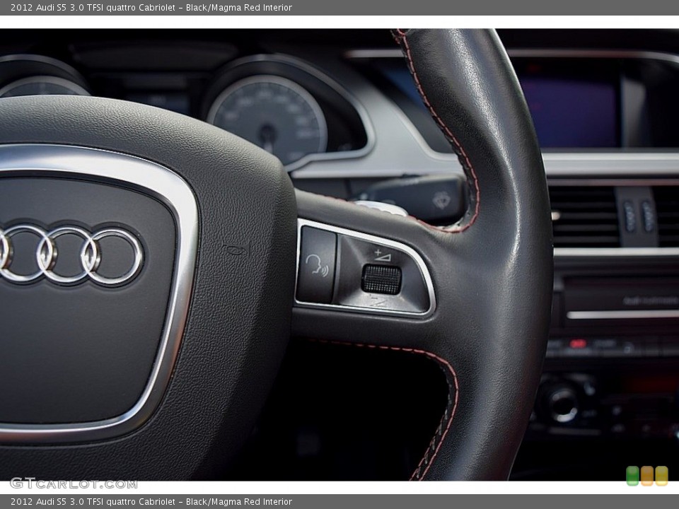 Black/Magma Red Interior Controls for the 2012 Audi S5 3.0 TFSI quattro Cabriolet #120265431