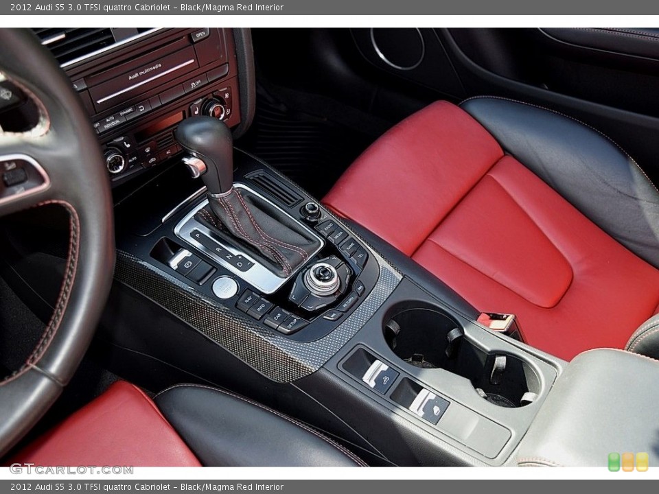 Black/Magma Red Interior Transmission for the 2012 Audi S5 3.0 TFSI quattro Cabriolet #120265446