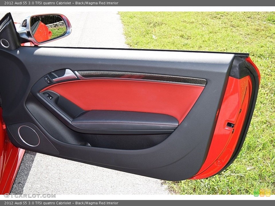 Black/Magma Red Interior Door Panel for the 2012 Audi S5 3.0 TFSI quattro Cabriolet #120265683