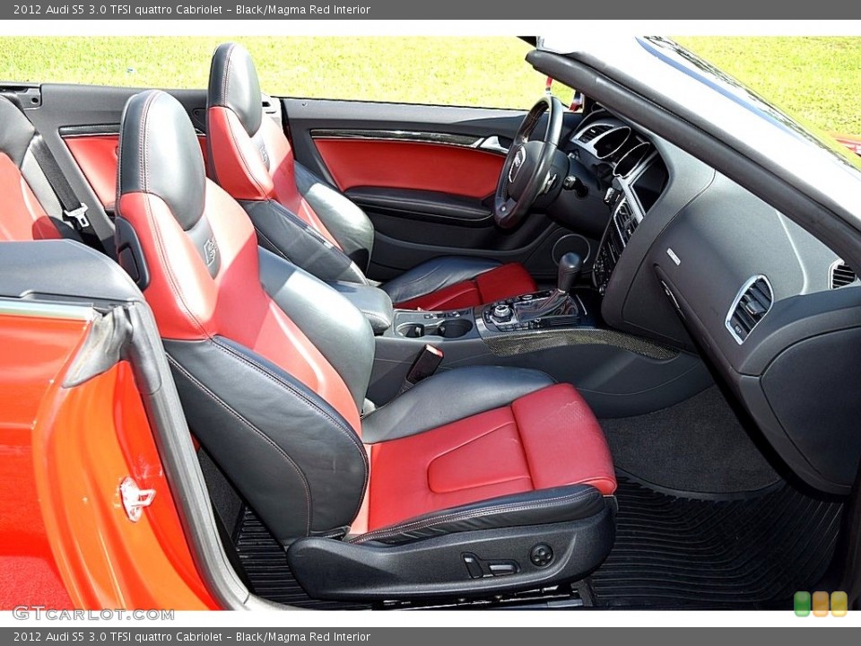 Black/Magma Red Interior Front Seat for the 2012 Audi S5 3.0 TFSI quattro Cabriolet #120265743