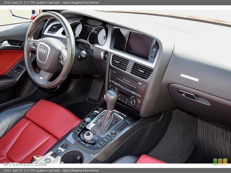 Black/Magma Red Interior Controls for the 2012 Audi S5 3.0 TFSI quattro Cabriolet #120265761