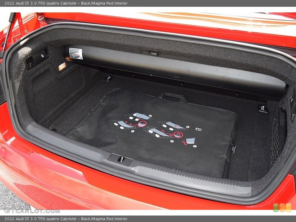 Black/Magma Red Interior Trunk for the 2012 Audi S5 3.0 TFSI quattro Cabriolet #120265875