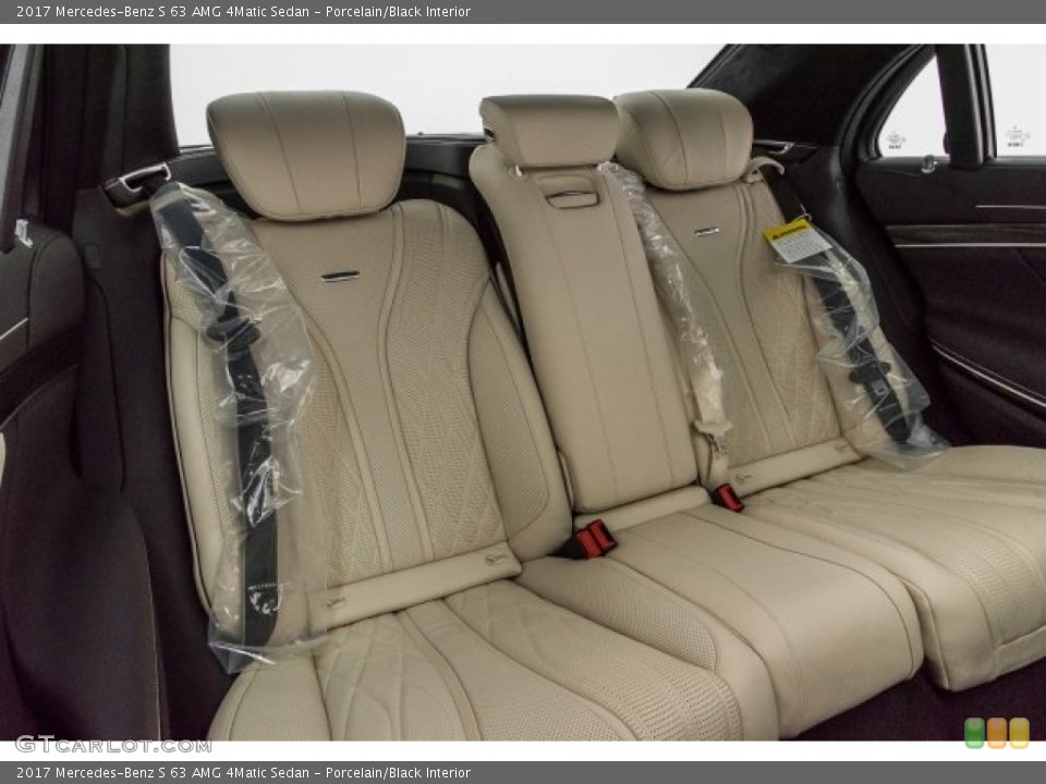 Porcelain/Black Interior Rear Seat for the 2017 Mercedes-Benz S 63 AMG 4Matic Sedan #120268341
