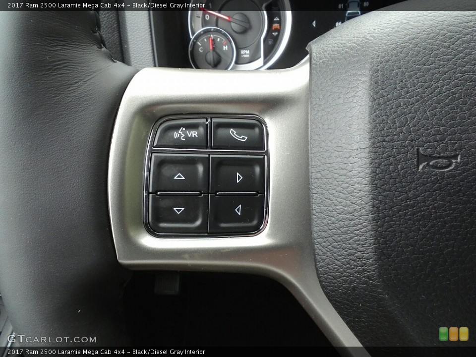 Black/Diesel Gray Interior Controls for the 2017 Ram 2500 Laramie Mega Cab 4x4 #120270834