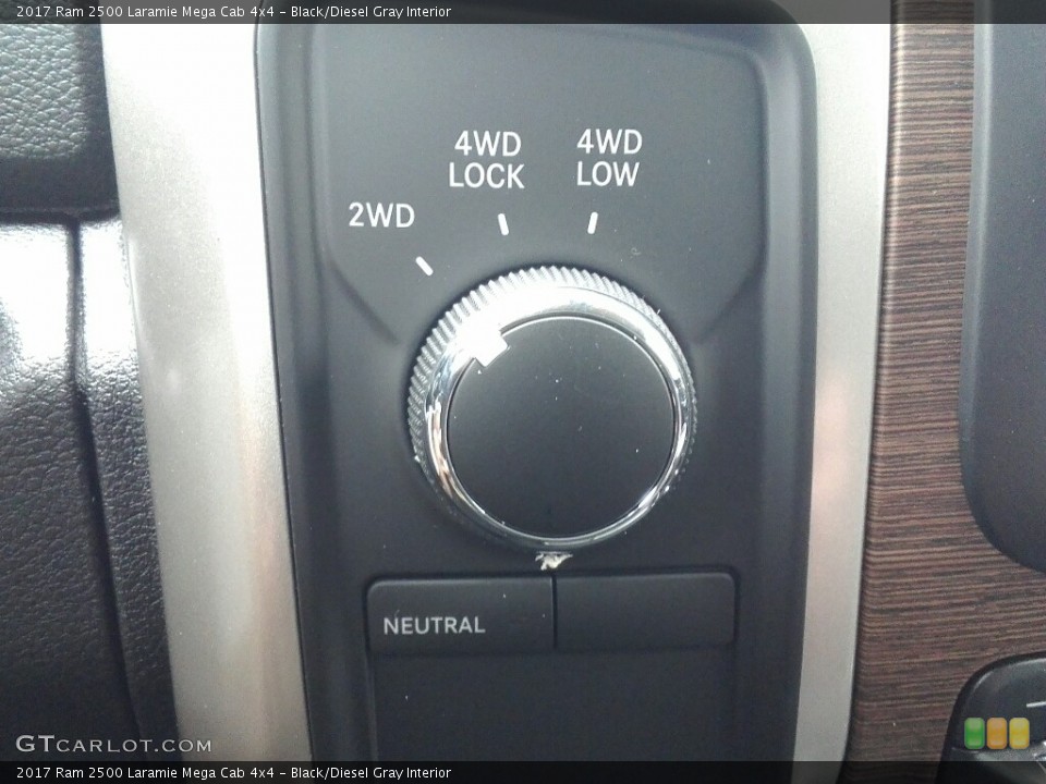 Black/Diesel Gray Interior Controls for the 2017 Ram 2500 Laramie Mega Cab 4x4 #120271080