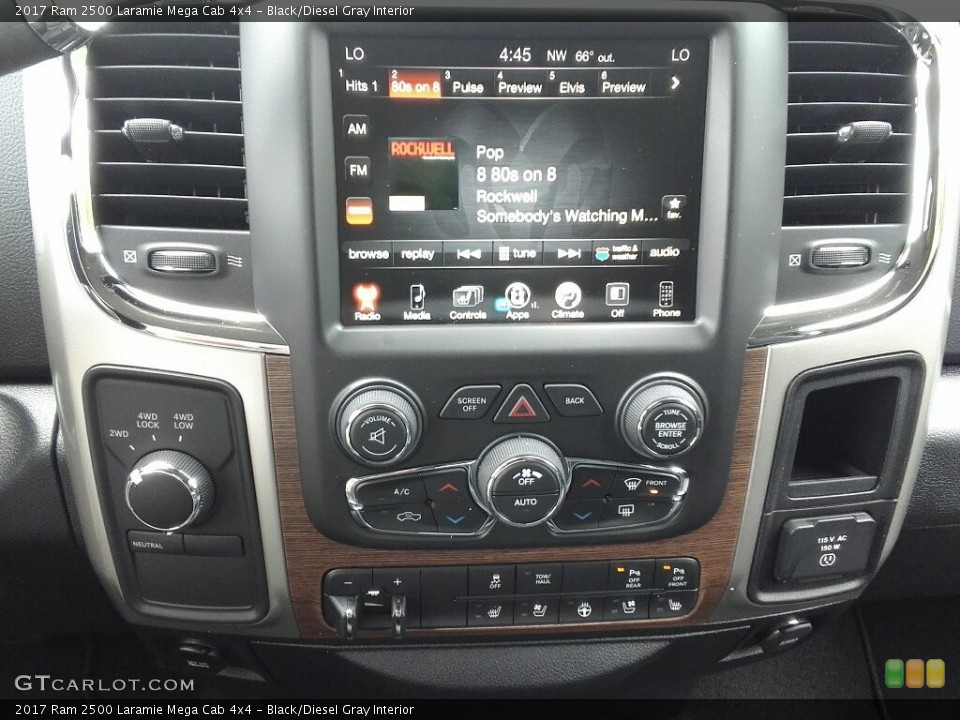 Black/Diesel Gray Interior Controls for the 2017 Ram 2500 Laramie Mega Cab 4x4 #120271158