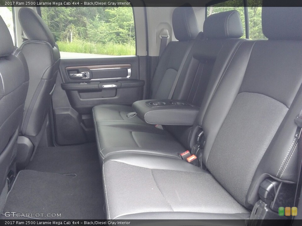 Black/Diesel Gray Interior Rear Seat for the 2017 Ram 2500 Laramie Mega Cab 4x4 #120271341