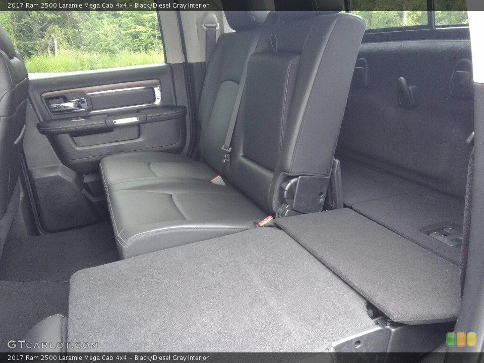 Black/Diesel Gray Interior Rear Seat for the 2017 Ram 2500 Laramie Mega Cab 4x4 #120271407