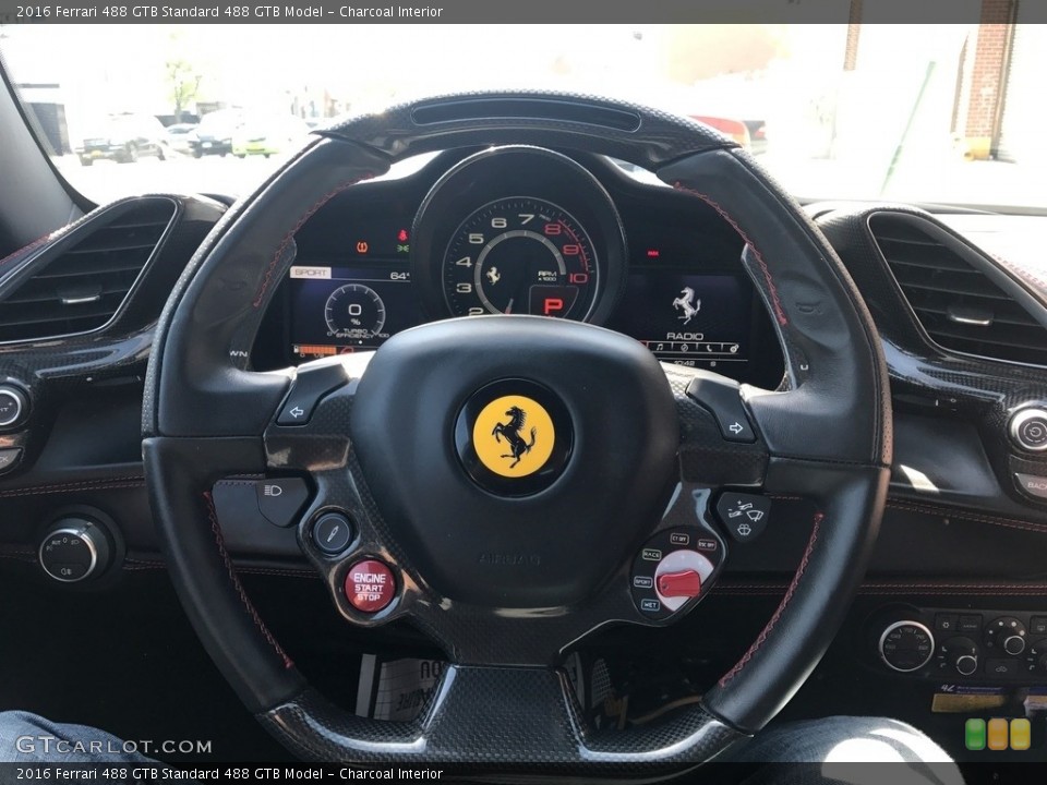 Charcoal Interior Steering Wheel for the 2016 Ferrari 488 GTB  #120276375