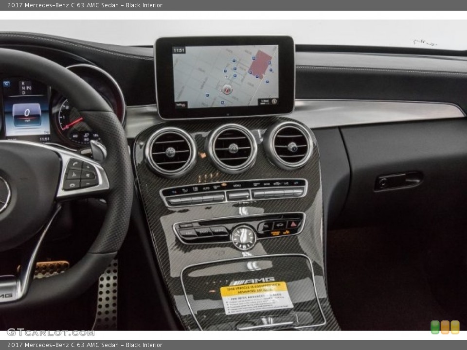 Black Interior Navigation for the 2017 Mercedes-Benz C 63 AMG Sedan #120293692