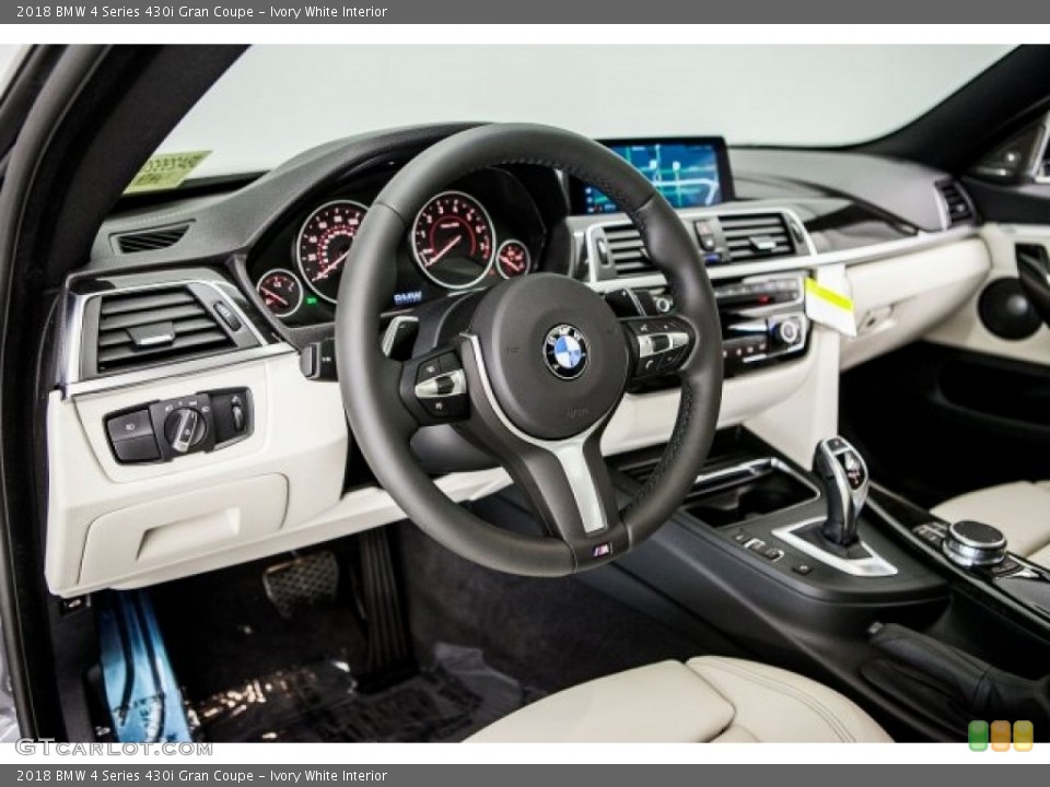 Ivory White Interior Dashboard for the 2018 BMW 4 Series 430i Gran Coupe #120299162