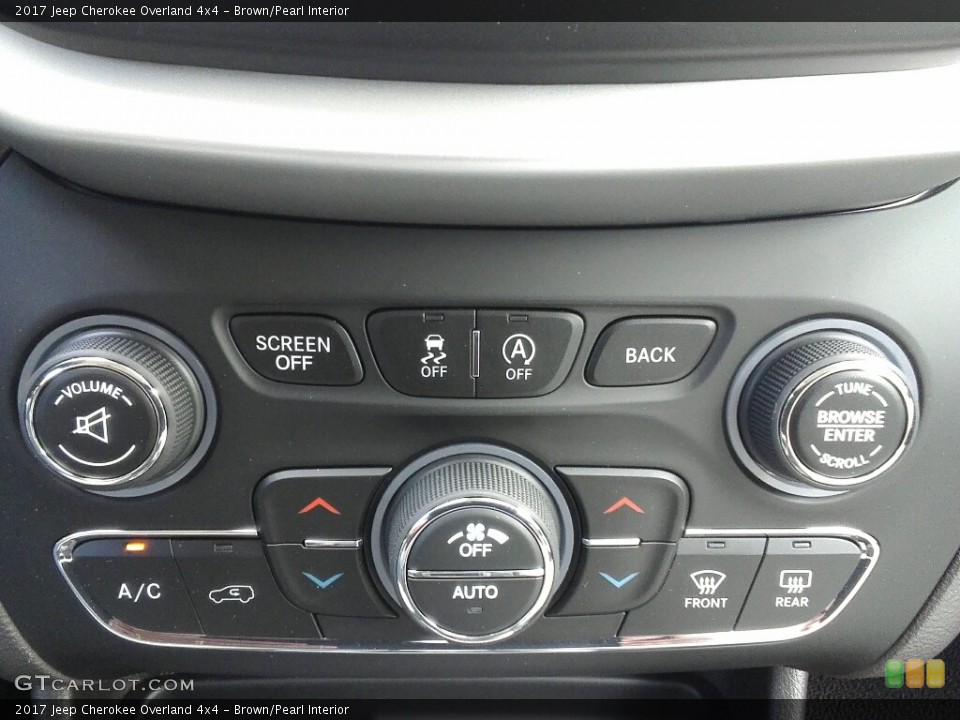 Brown/Pearl Interior Controls for the 2017 Jeep Cherokee Overland 4x4 #120299270