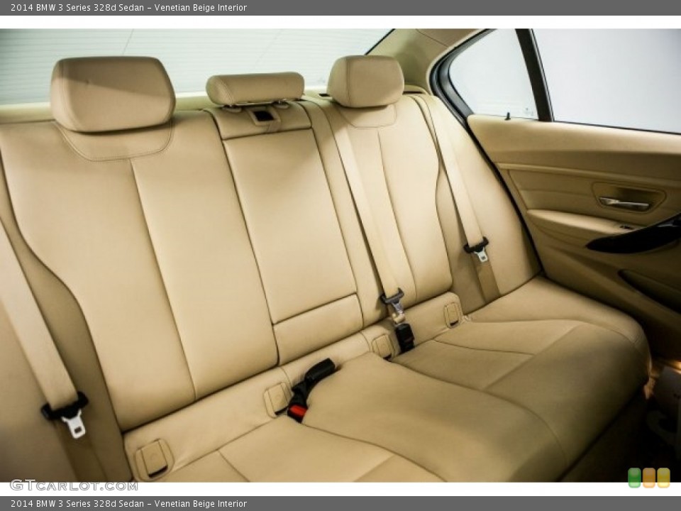 Venetian Beige Interior Rear Seat for the 2014 BMW 3 Series 328d Sedan #120308388