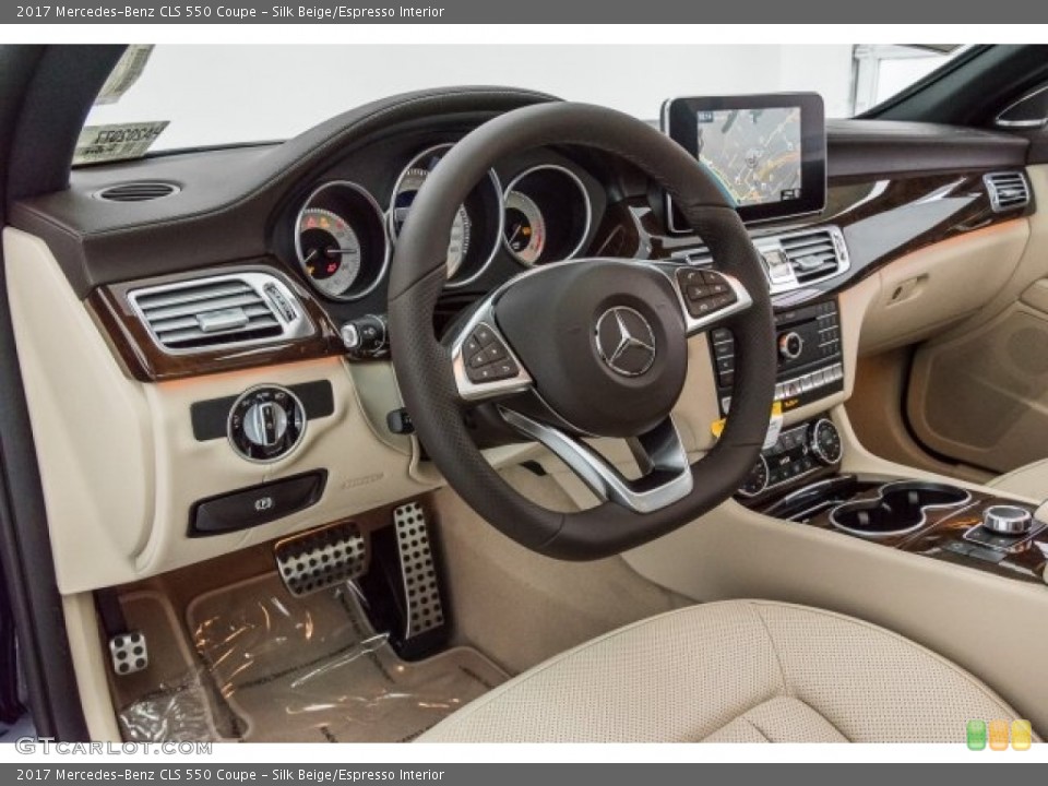 Silk Beige/Espresso Interior Dashboard for the 2017 Mercedes-Benz CLS 550 Coupe #120308417