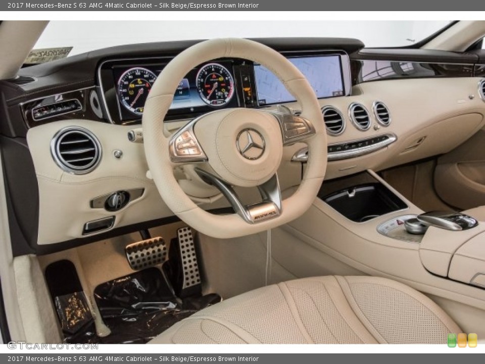 Silk Beige/Espresso Brown Interior Dashboard for the 2017 Mercedes-Benz S 63 AMG 4Matic Cabriolet #120308821