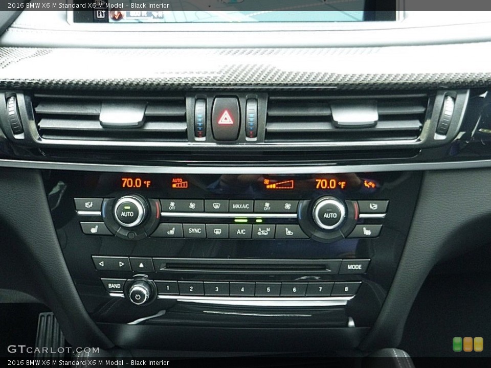 Black Interior Controls for the 2016 BMW X6 M  #120330790