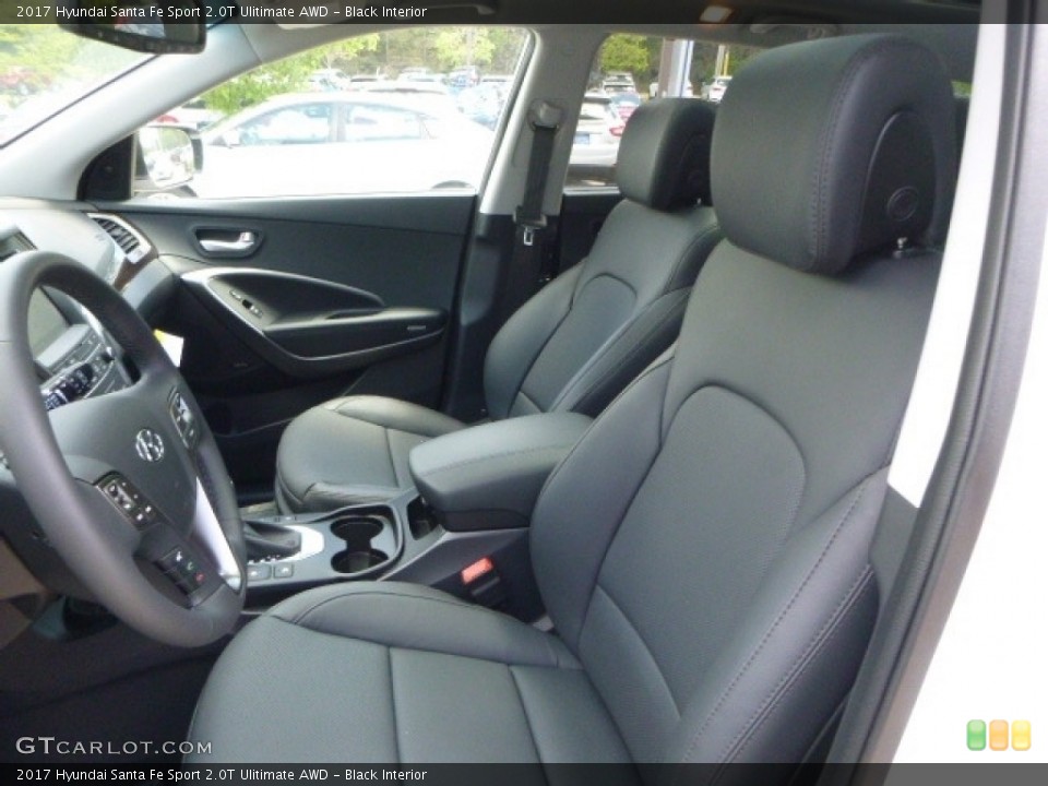 Black Interior Front Seat for the 2017 Hyundai Santa Fe Sport 2.0T Ulitimate AWD #120342988
