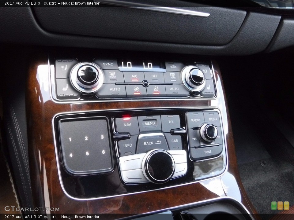 Nougat Brown Interior Controls for the 2017 Audi A8 L 3.0T quattro #120345175