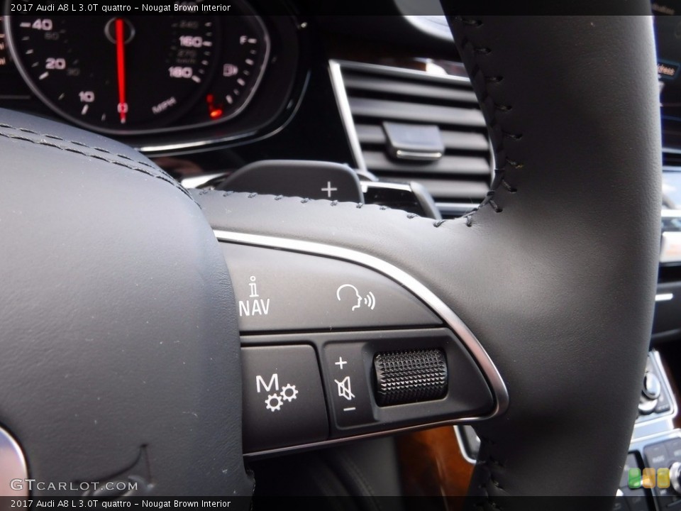 Nougat Brown Interior Controls for the 2017 Audi A8 L 3.0T quattro #120345271