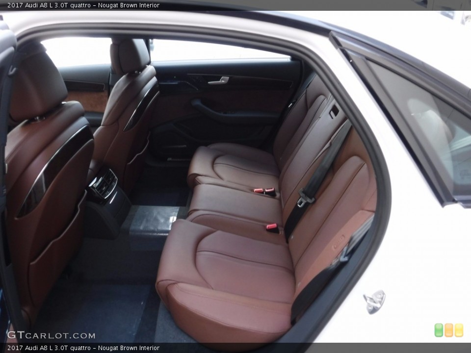 Nougat Brown Interior Rear Seat for the 2017 Audi A8 L 3.0T quattro #120345304