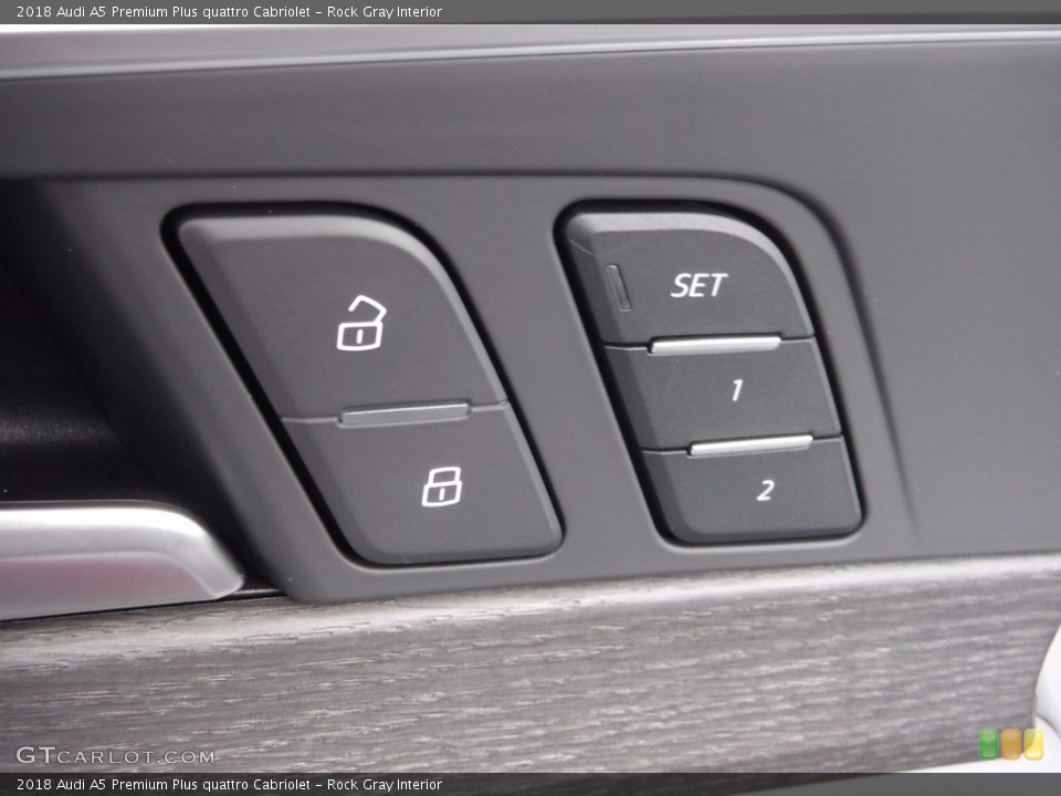 Rock Gray Interior Controls for the 2018 Audi A5 Premium Plus quattro Cabriolet #120345850