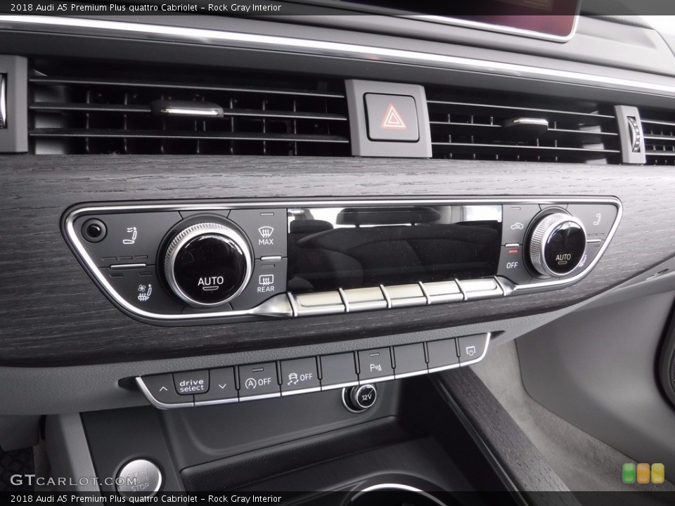 Rock Gray Interior Controls for the 2018 Audi A5 Premium Plus quattro Cabriolet #120345997