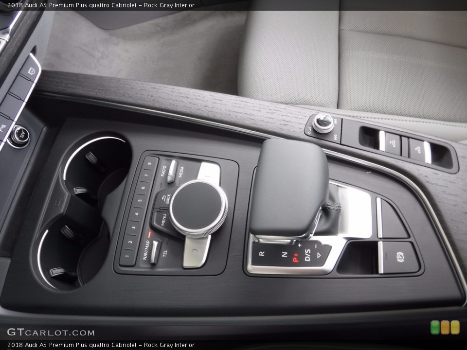 Rock Gray Interior Controls for the 2018 Audi A5 Premium Plus quattro Cabriolet #120346012