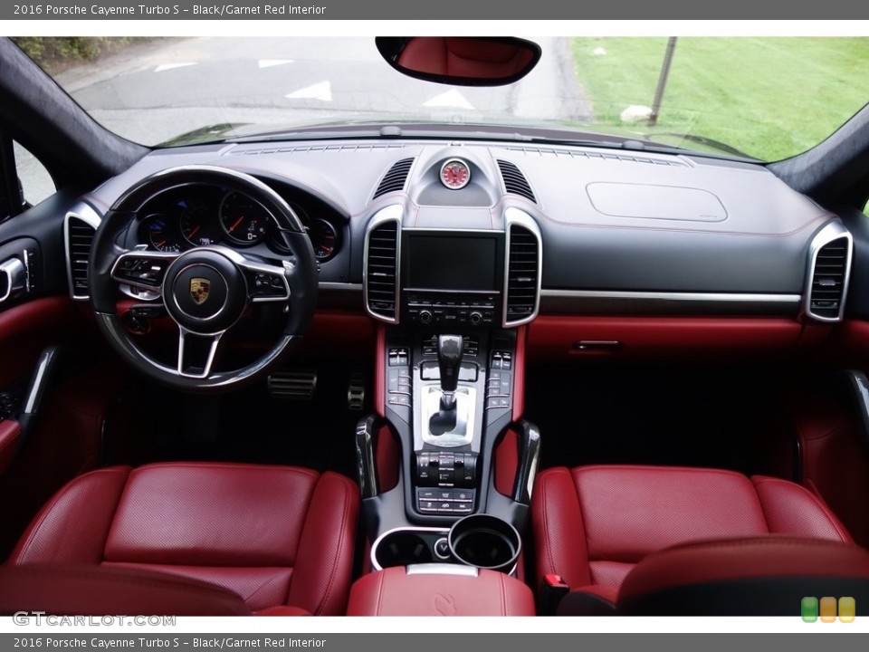 Black/Garnet Red Interior Dashboard for the 2016 Porsche Cayenne Turbo S #120347206