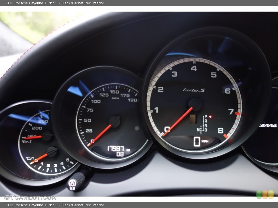 Black/Garnet Red Interior Gauges for the 2016 Porsche Cayenne Turbo S #120347341