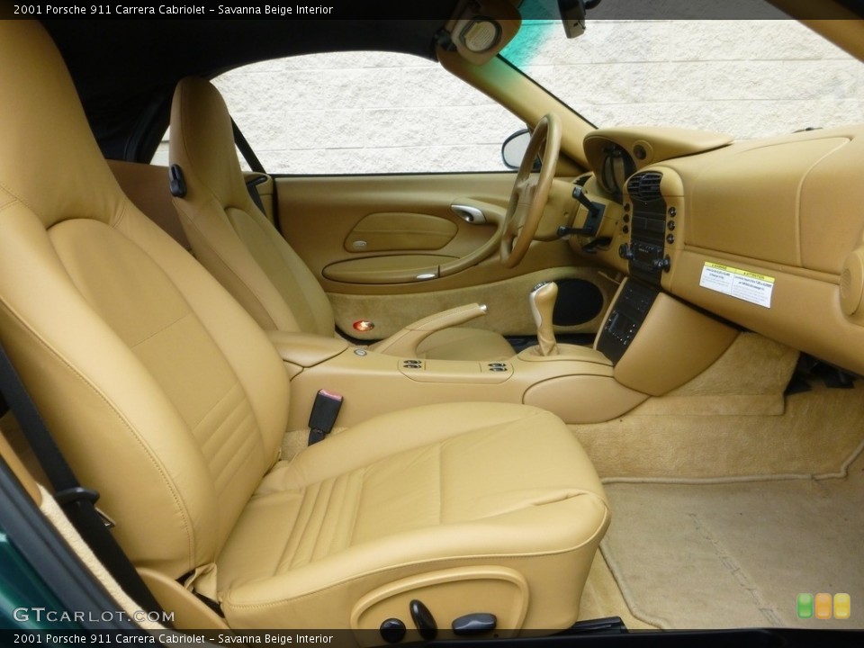Savanna Beige Interior Front Seat for the 2001 Porsche 911 Carrera Cabriolet #120363415