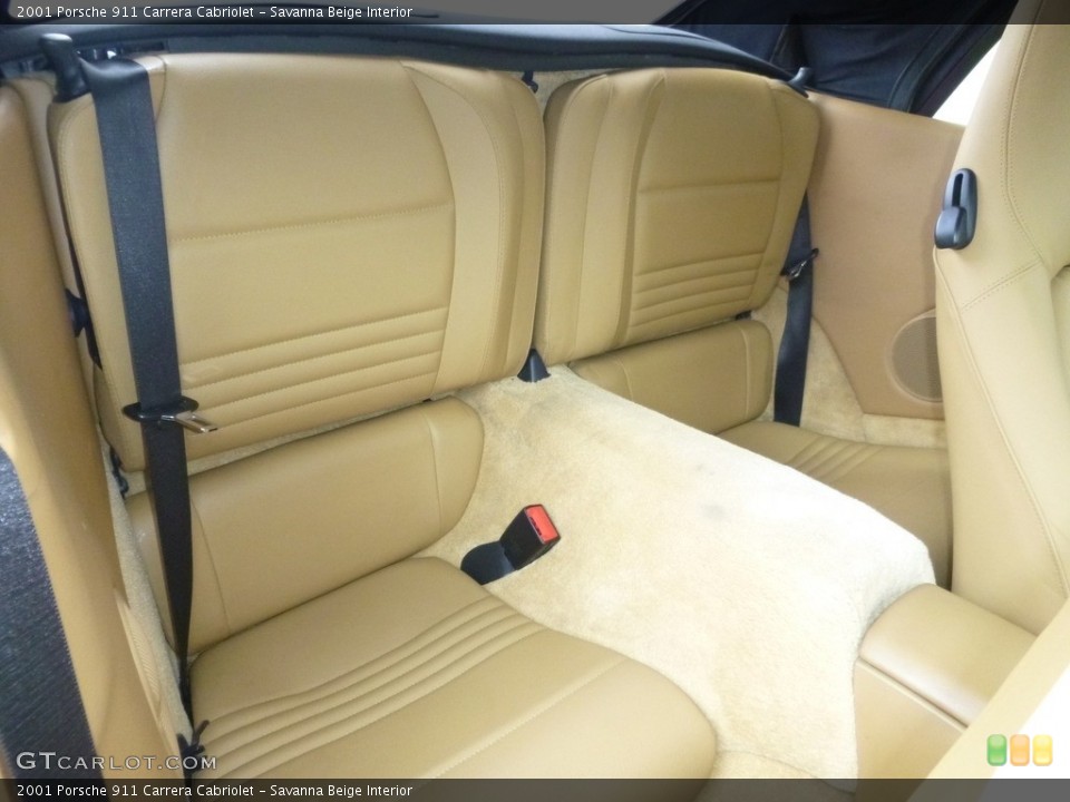 Savanna Beige Interior Rear Seat for the 2001 Porsche 911 Carrera Cabriolet #120363469