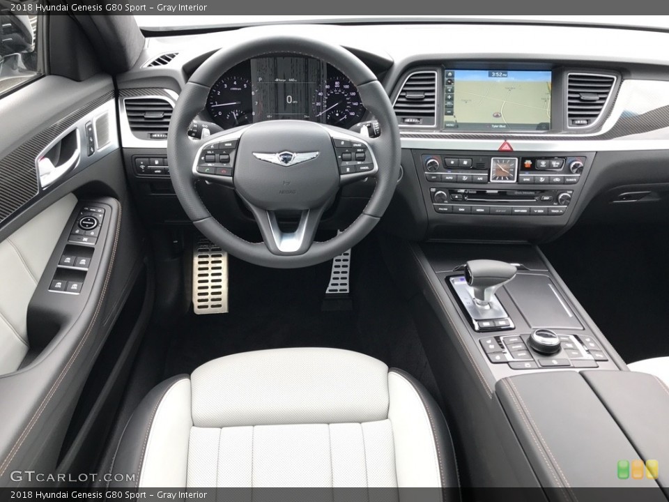 Gray Interior Dashboard for the 2018 Hyundai Genesis G80 Sport #120385273