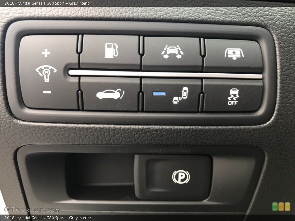 Gray Interior Controls for the 2018 Hyundai Genesis G80 Sport #120385360
