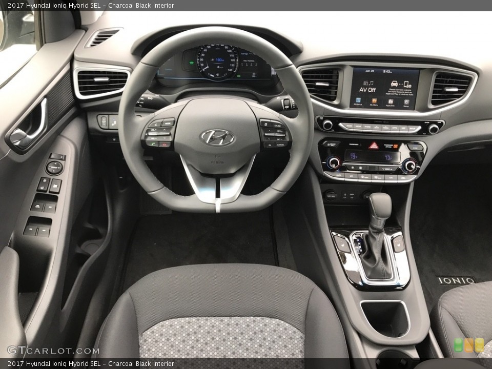 Charcoal Black Interior Dashboard for the 2017 Hyundai Ioniq Hybrid SEL #120385586