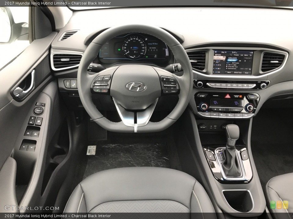 Charcoal Black Interior Dashboard for the 2017 Hyundai Ioniq Hybrid Limited #120385660