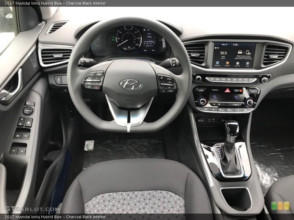 Charcoal Black Interior Dashboard for the 2017 Hyundai Ioniq Hybrid Blue #120385780