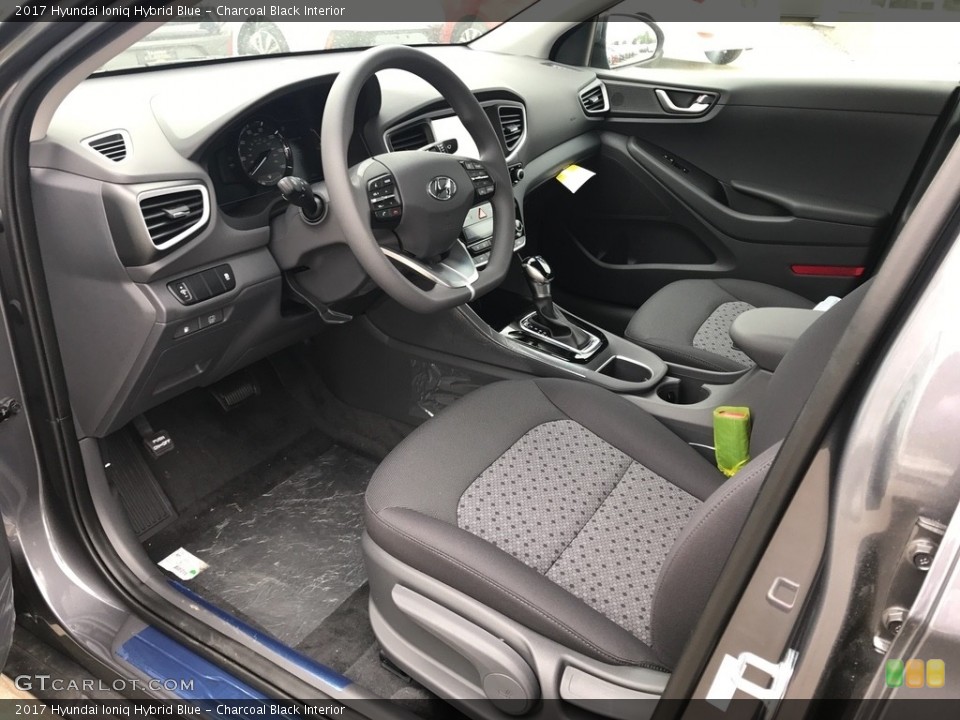 Charcoal Black Interior Photo for the 2017 Hyundai Ioniq Hybrid Blue #120385789