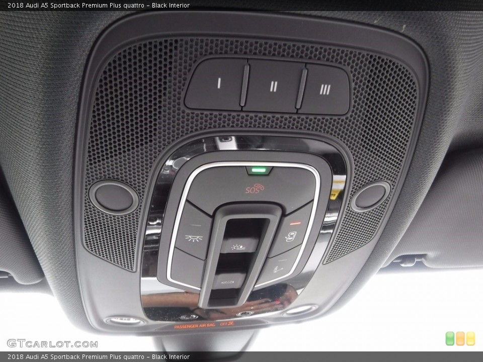 Black Interior Controls for the 2018 Audi A5 Sportback Premium Plus quattro #120391980