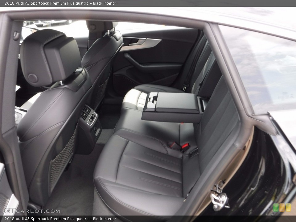 Black Interior Rear Seat for the 2018 Audi A5 Sportback Premium Plus quattro #120392038