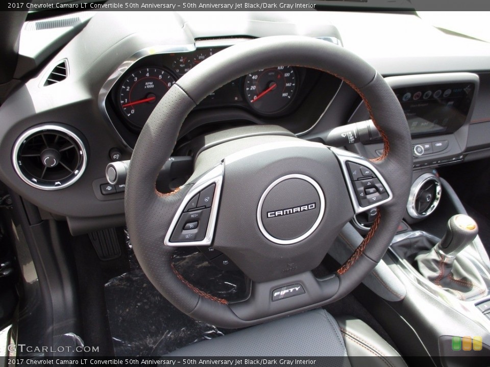 50th Anniversary Jet Black/Dark Gray Interior Steering Wheel for the 2017 Chevrolet Camaro LT Convertible 50th Anniversary #120393499