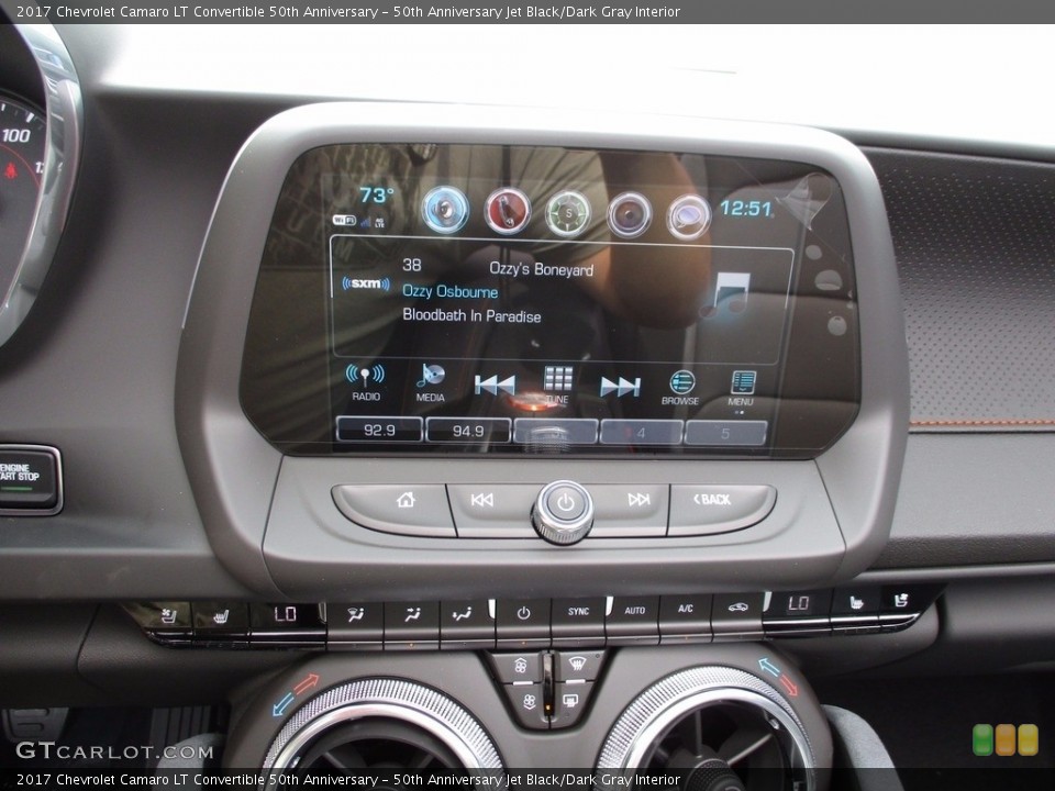 50th Anniversary Jet Black/Dark Gray Interior Controls for the 2017 Chevrolet Camaro LT Convertible 50th Anniversary #120393541