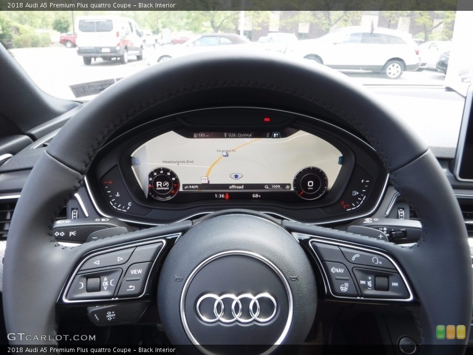 Black Interior Navigation for the 2018 Audi A5 Premium Plus quattro Coupe #120395614